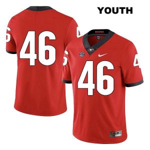 Youth Georgia Bulldogs NCAA #46 Jake Wilson Nike Stitched Red Legend Authentic No Name College Football Jersey BBL2254SM
